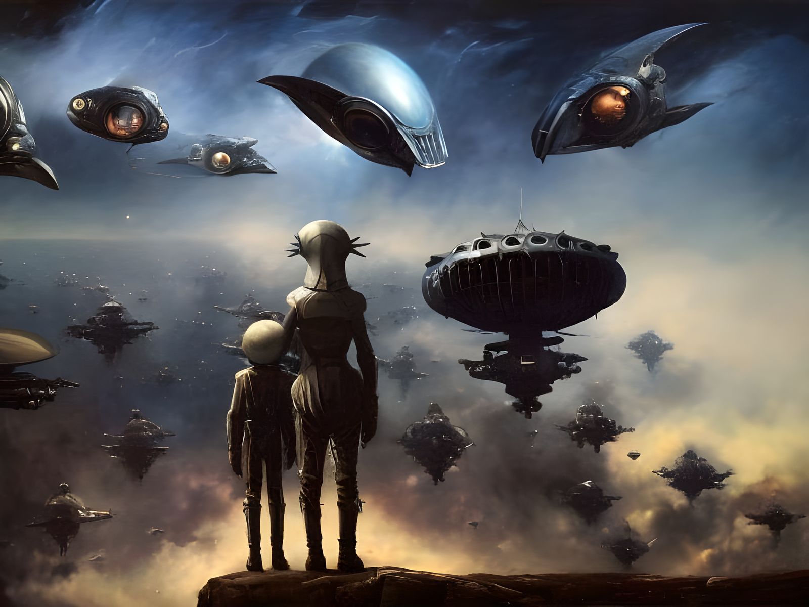 Alien Cartoon Characters in Surreal 3D Render