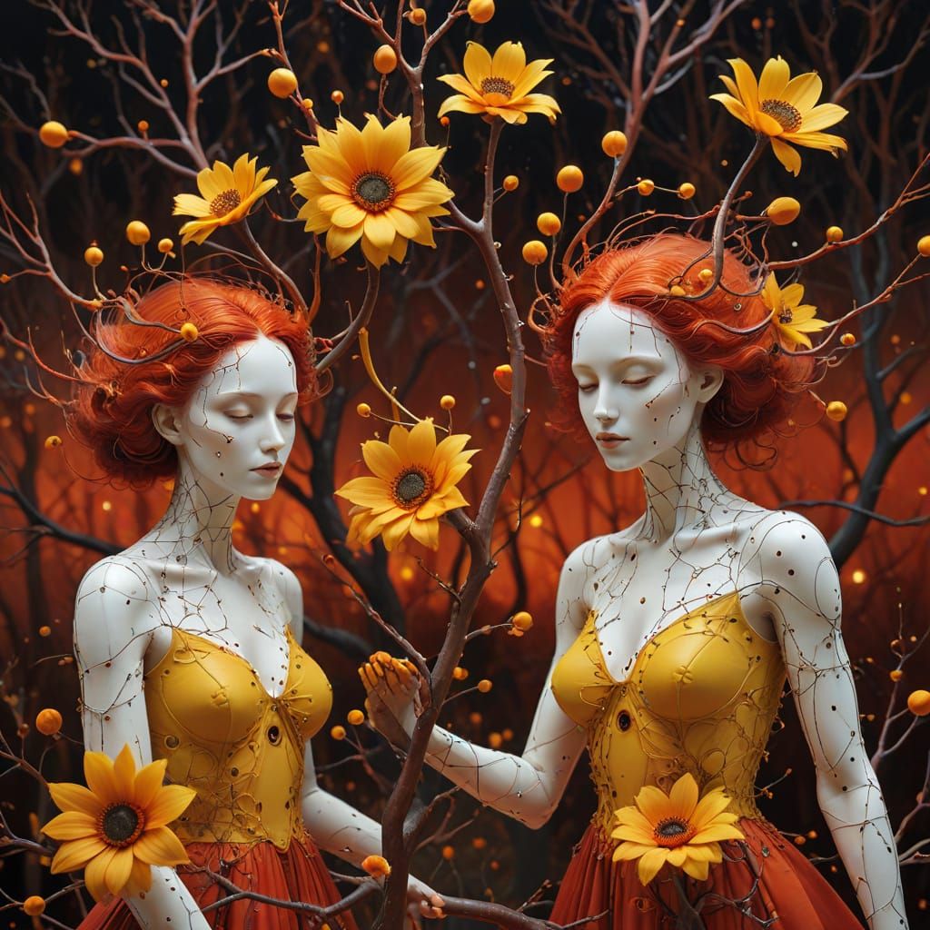 Surreal Molecular Entanglement with Holes in 3D