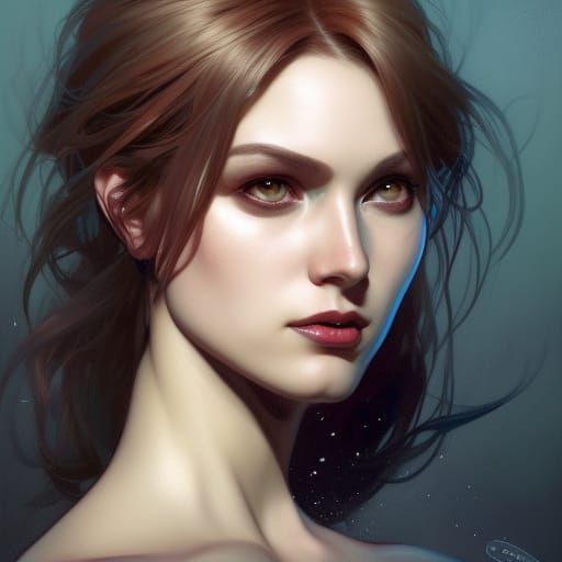 Lilith Portrait in Art Nouveau Style