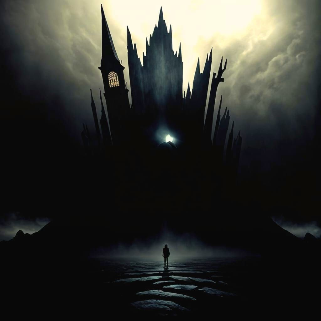 Surrealist Vision of Descent into the Abyss