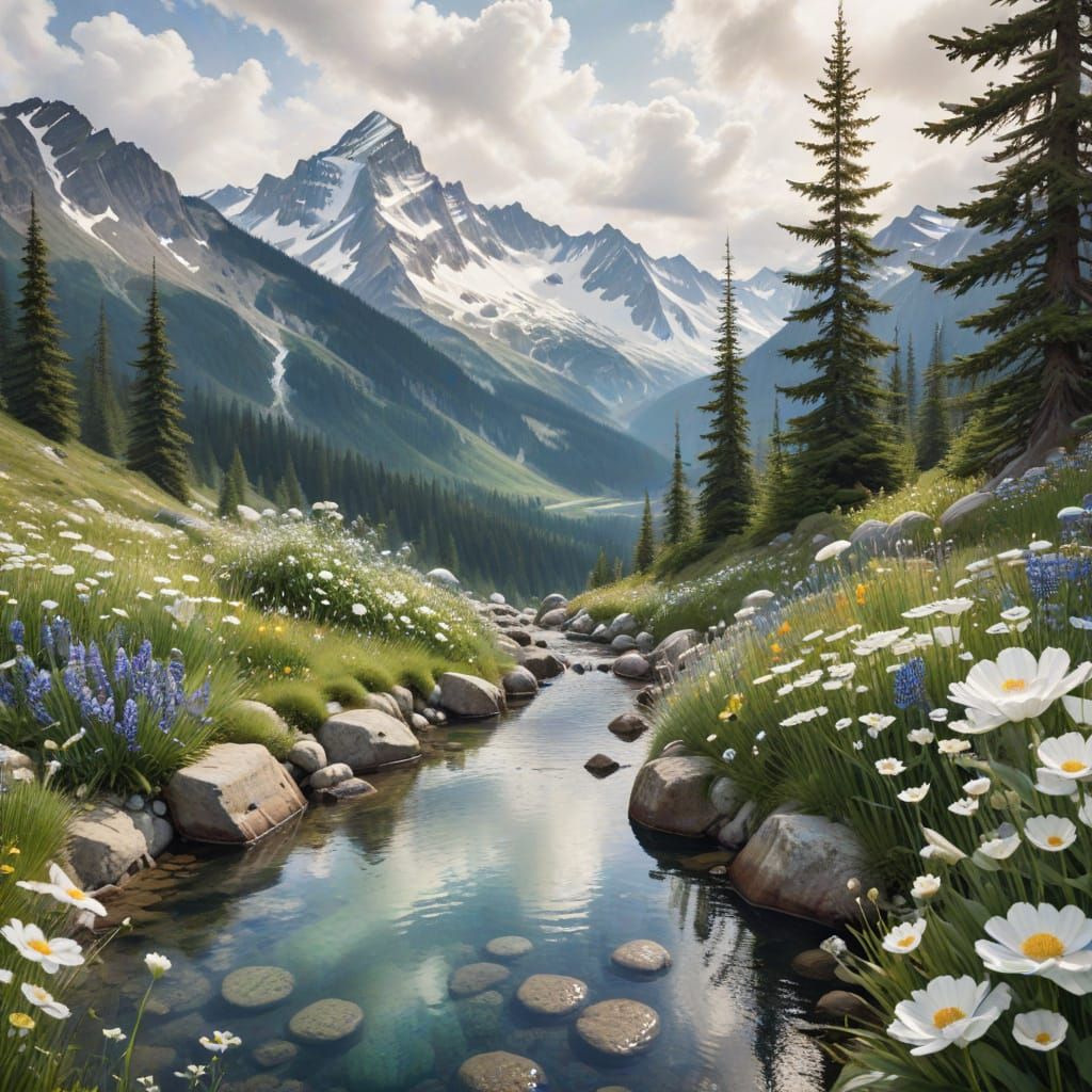 Ethereal Alpine Hot Springs Oasis