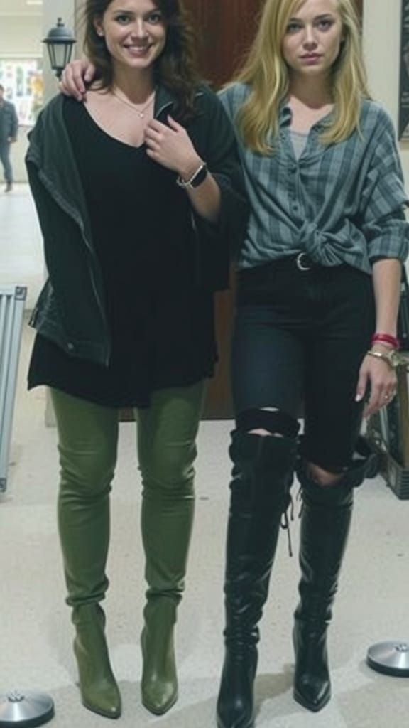 Stylish Figures in a Moody, Cinematic Setting