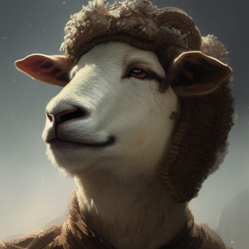 Praying Shepherd Portrait in Dynamic Lighting