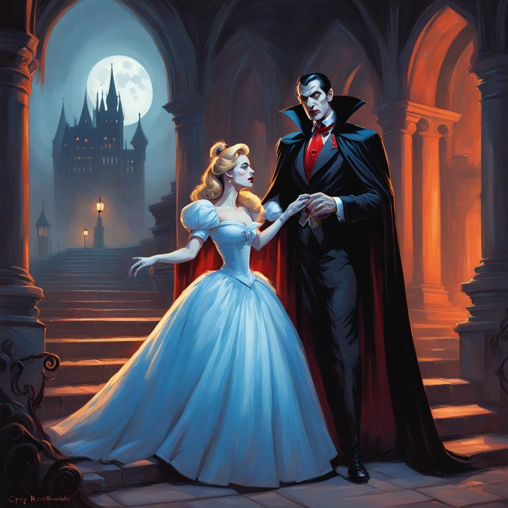 Dracula Biting Cinderella: A Dark Fantasy