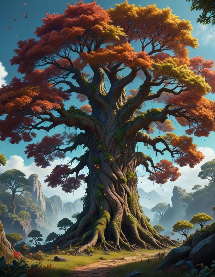 Whimsical Forest Wonderland in Deep Color