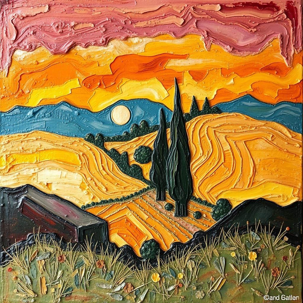 Landscape Masterpiece in Bold Impasto