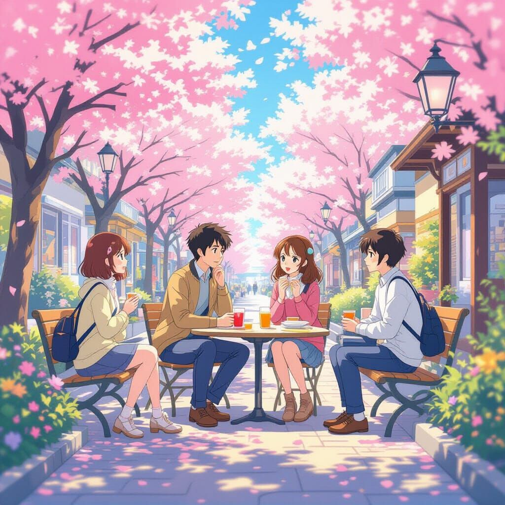 Pastel Anime Scene in Studio Ghibli Style