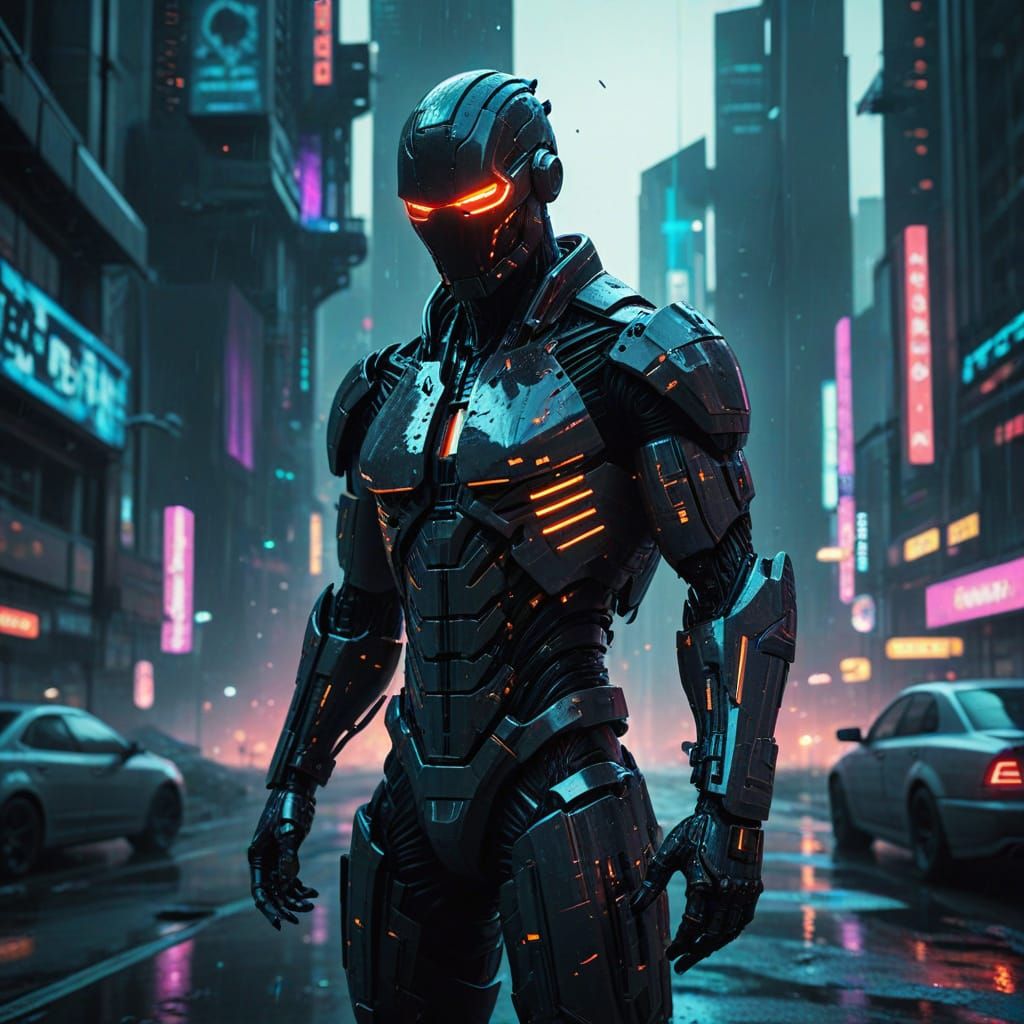 "Obsidian Chromatic", a digital supervillain whose powers manifest as reality-bending distortions