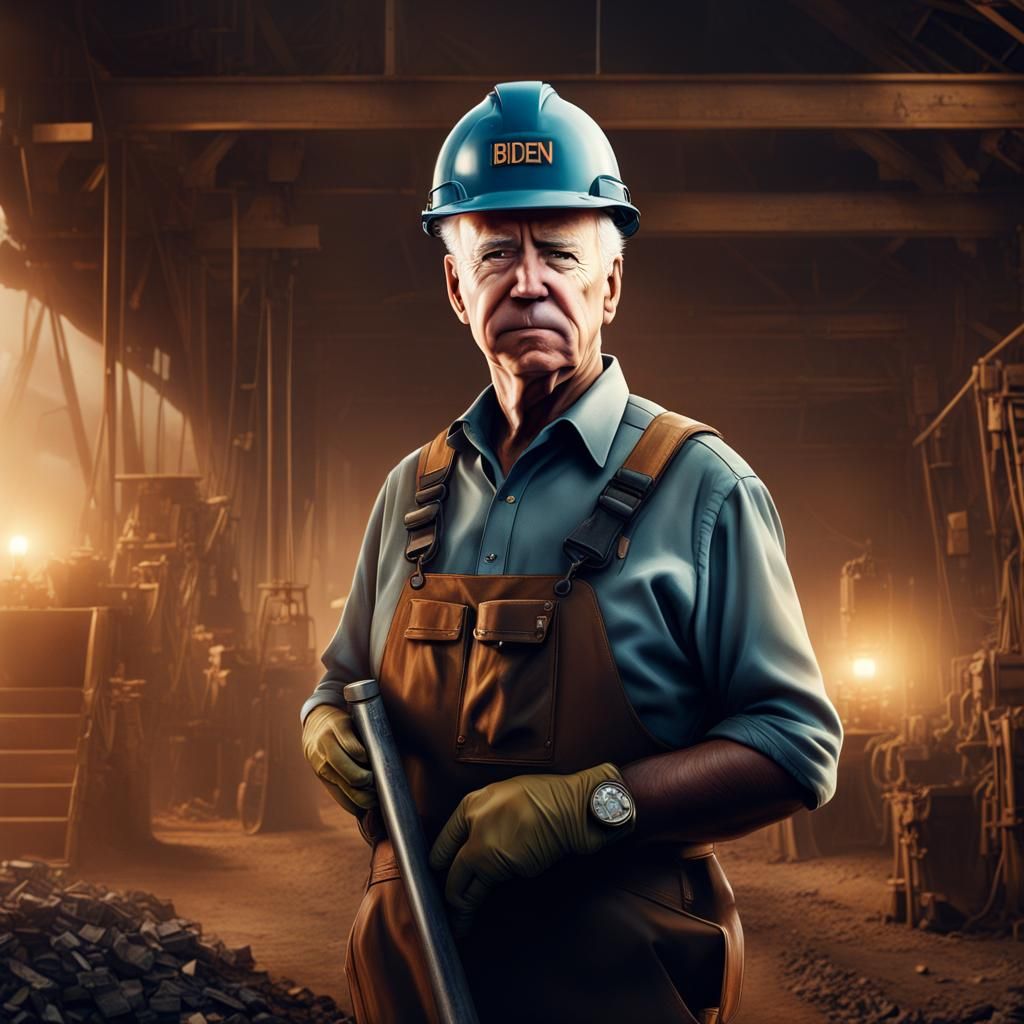 Joe Biden as a miner