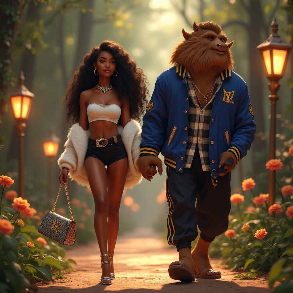 Sultry Urban Beauty and the Beast in High-Fashion Fairytale ...