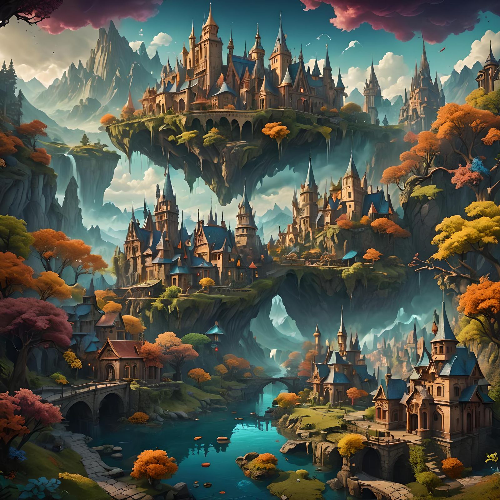 Fantastical Matte Painting in Deep Color