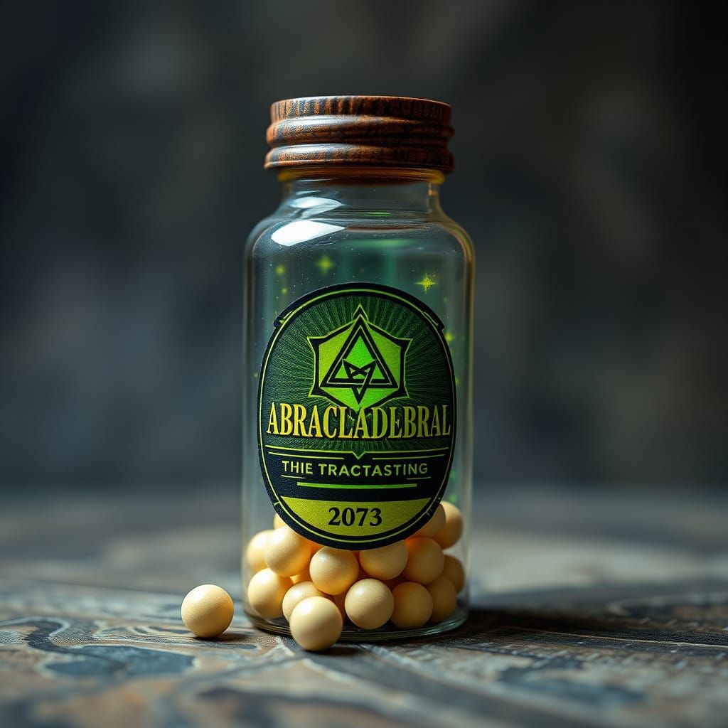 Enchanted Pill Bottle of Spellcasting Focus