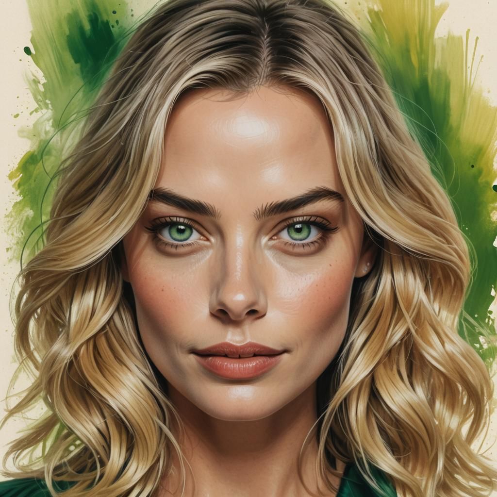 Portrait of a Woman in Art Nouveau Style