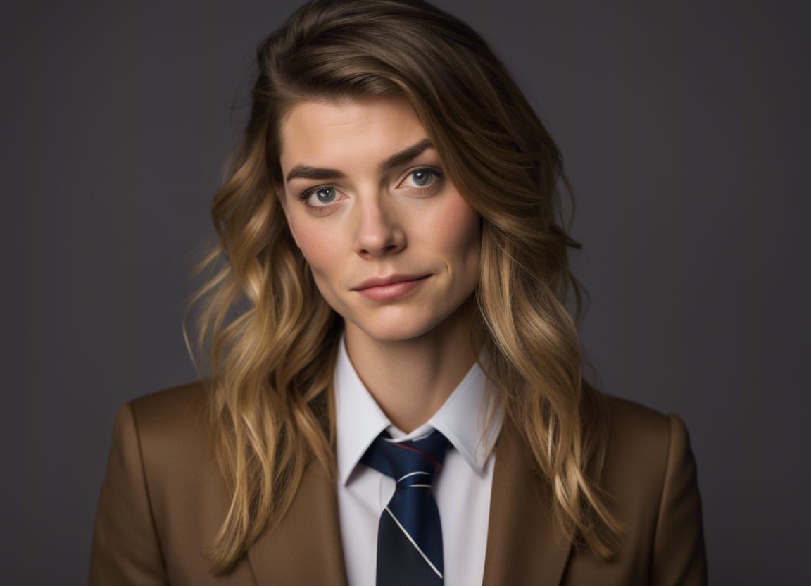 wearing a shirt and tie, suit