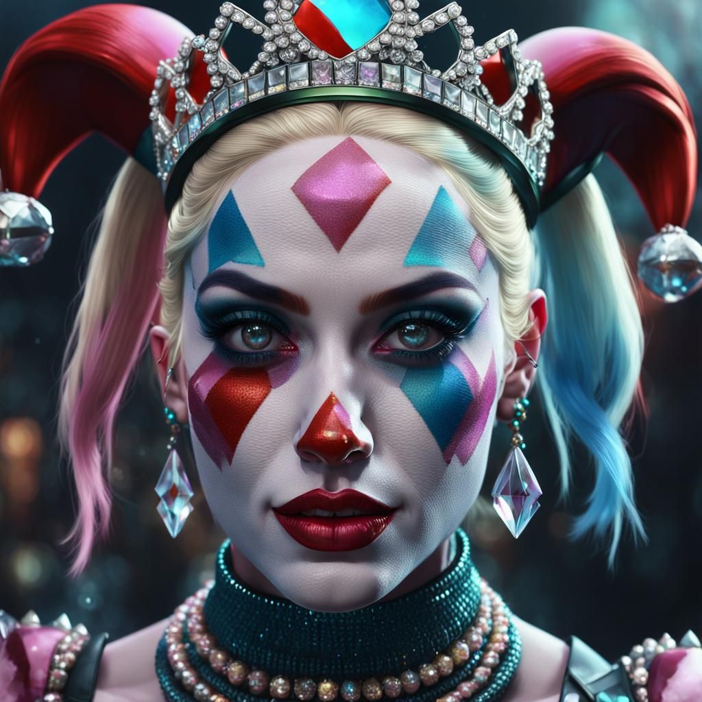 Harley Quinn Clown wearing Crown!