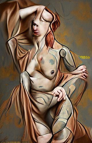 Renaissance Nude Figure Study in Hyperrealism