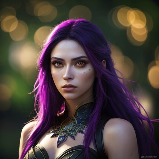 Beauty Elena: Hyperrealistic Concept Art Portrait