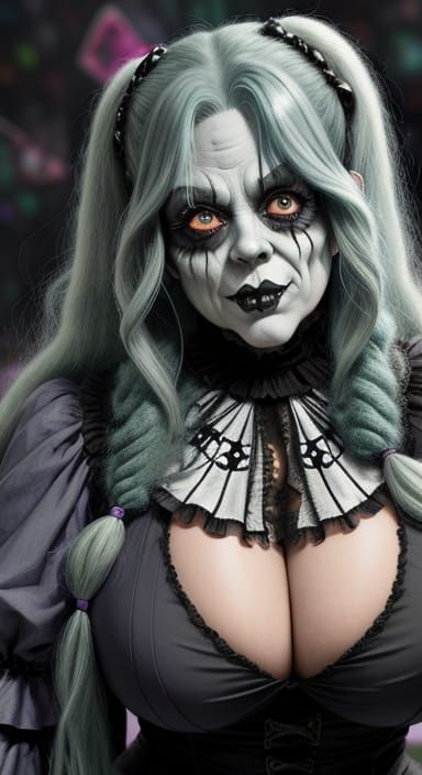 Gothic Goddess in Rave Dreamscape