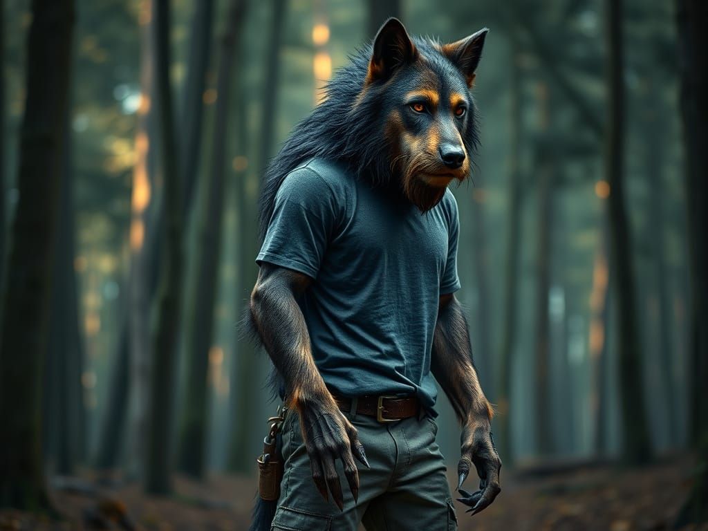 Airedale Terrier Werewolf Concept Art