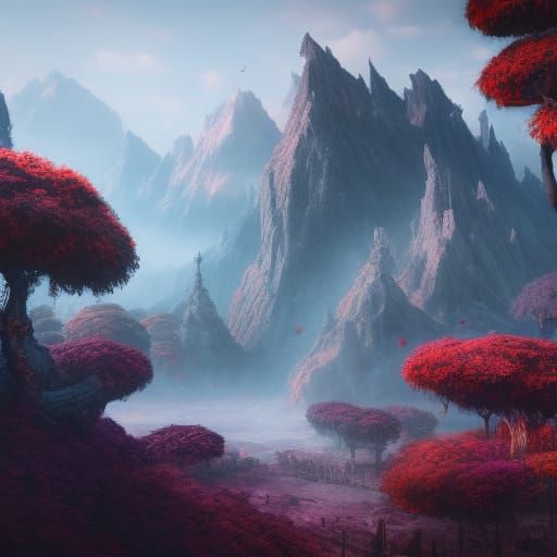 Fantastical Matte Painting in Deep Color