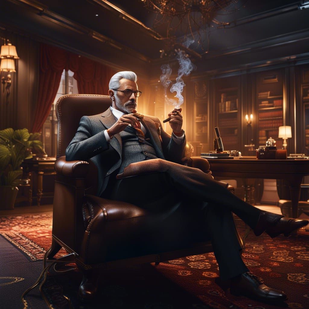 Billionaire's Office: A Detailed Digital Matte Painting