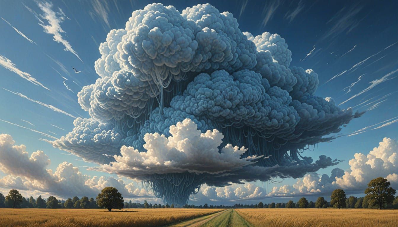 Celestial Realm of Ethereal Light and Clouds