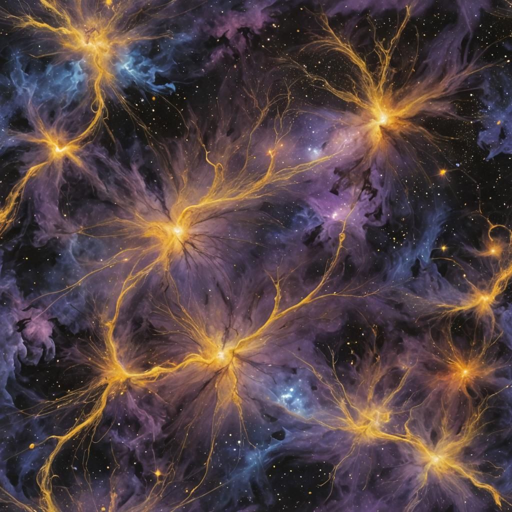 Cosmic Expanse with Stardust and Nebulae