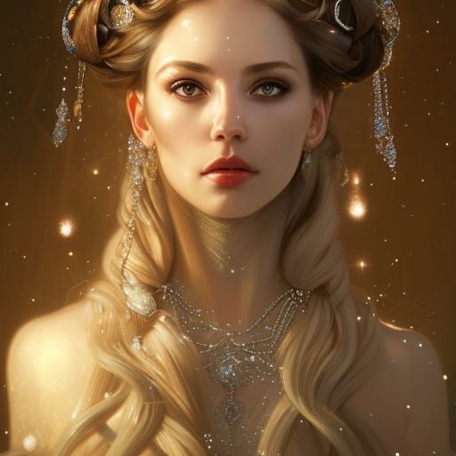 Icy Jewel: Sparkling Winter Queen Portrait