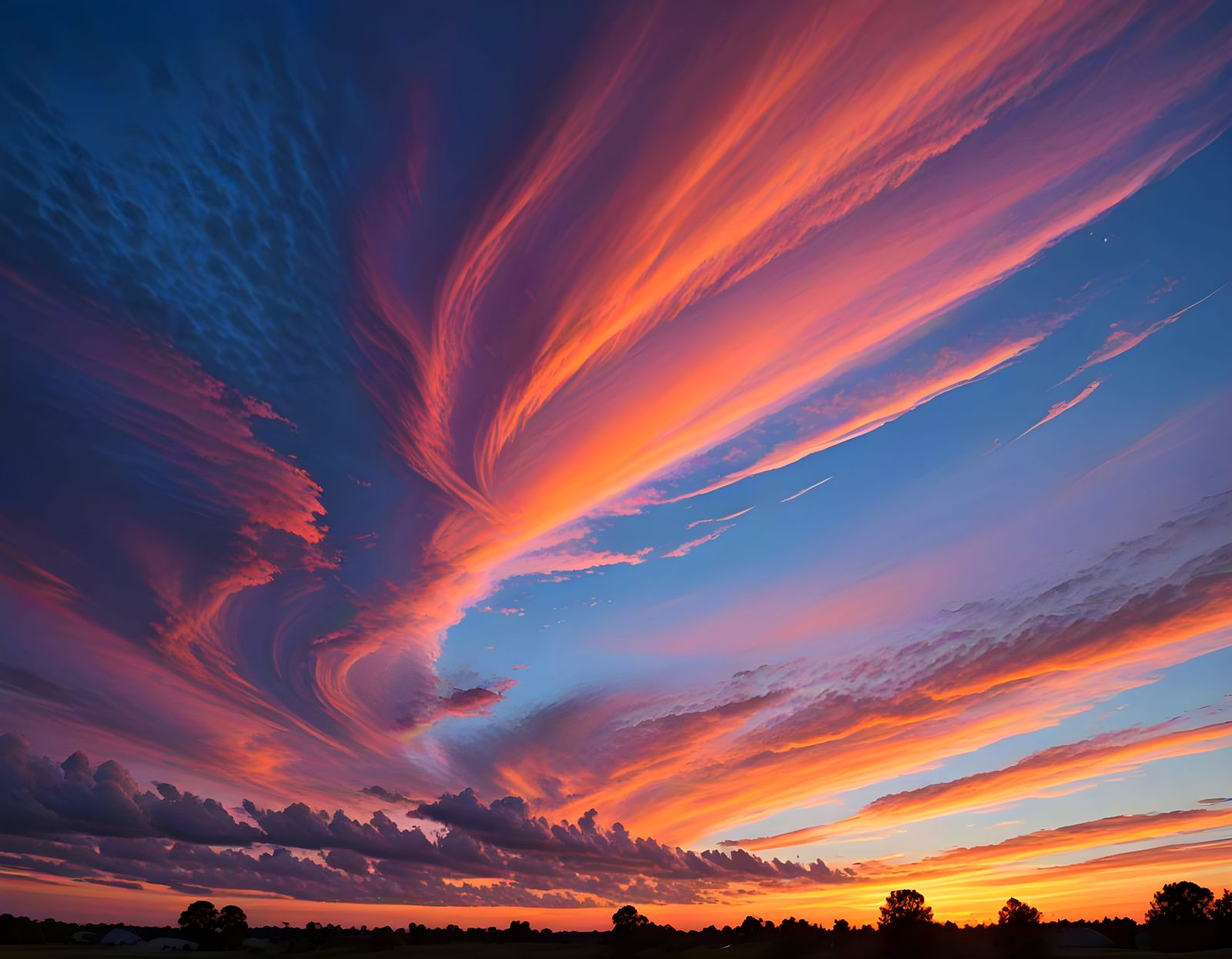 Sunset at the horizon