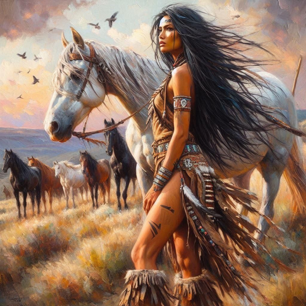 Lozen: Apache Warrior Portrait