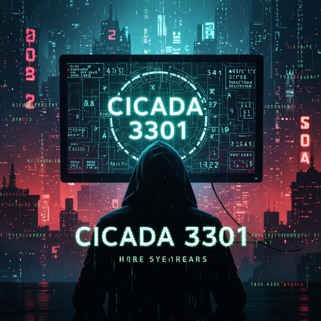 Mysterious Figure in Digital Shadowscape, Tech-Noir Style