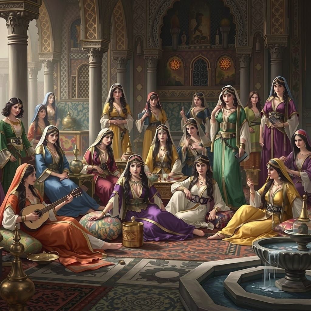 Majestic Arabian Palace in Golden Light