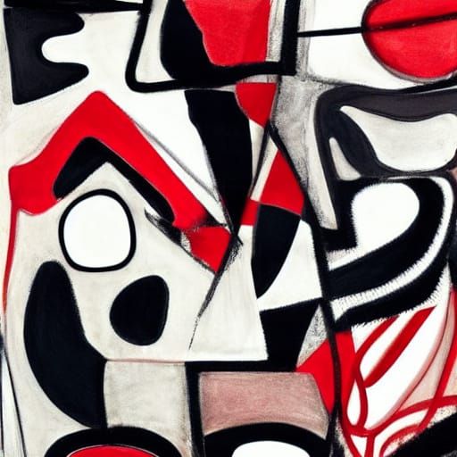 Abstract Expressionism in Graphic Doodle Style