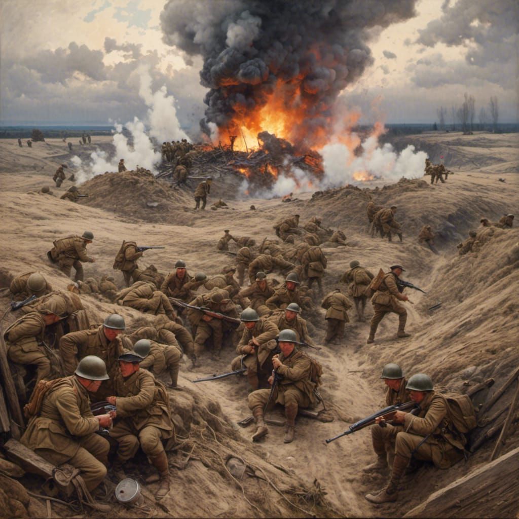 Vimy Ridge Battle: Courage and Unity in Oil Painting