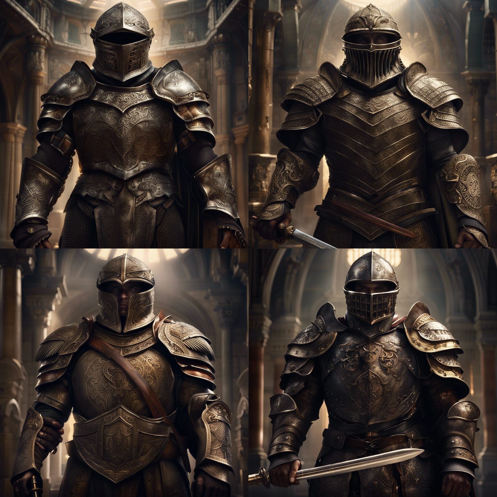 Epic Armor of God with Sword and Bible