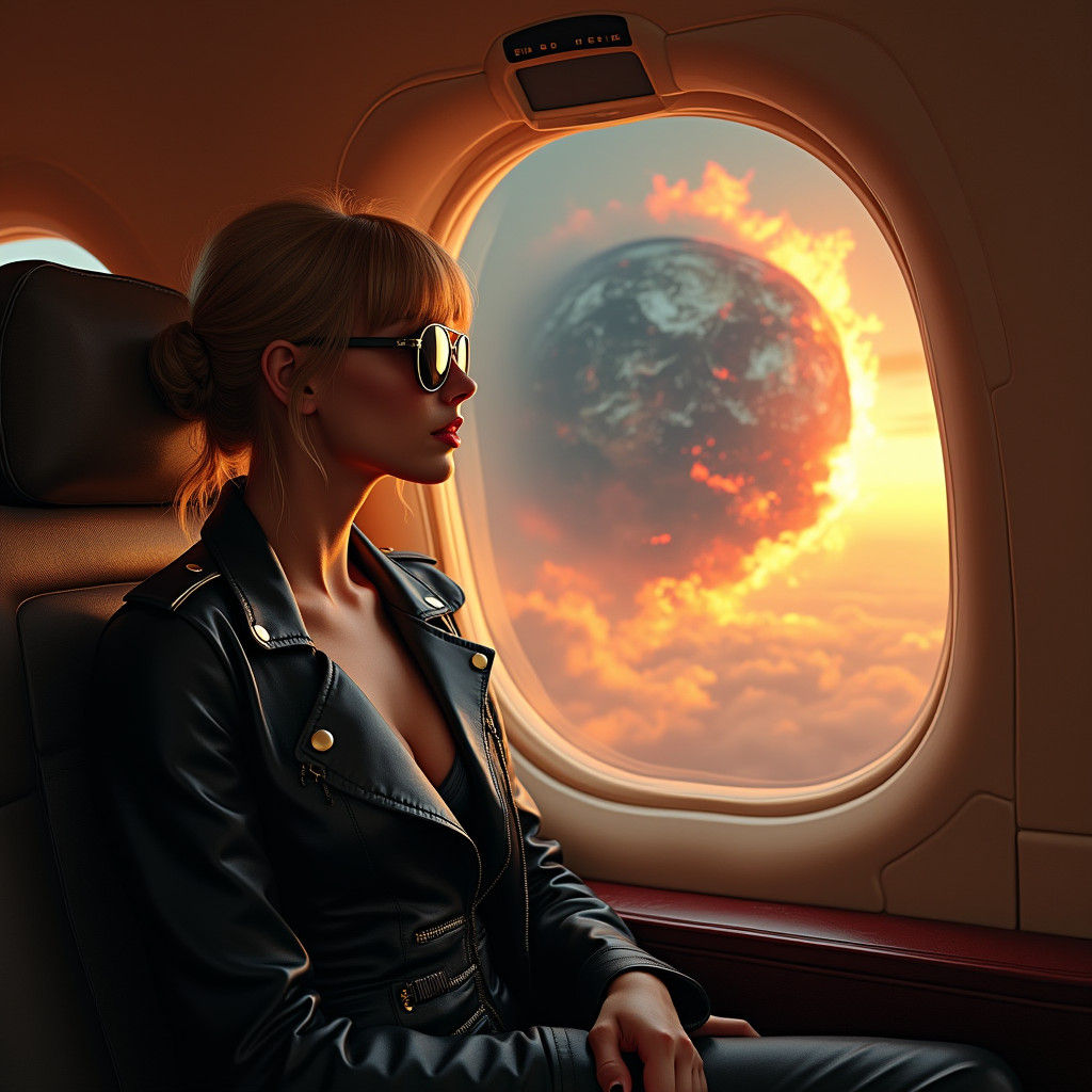 Taylor Swift Witnesses Apocalyptic Earth: Sci-Fi Art