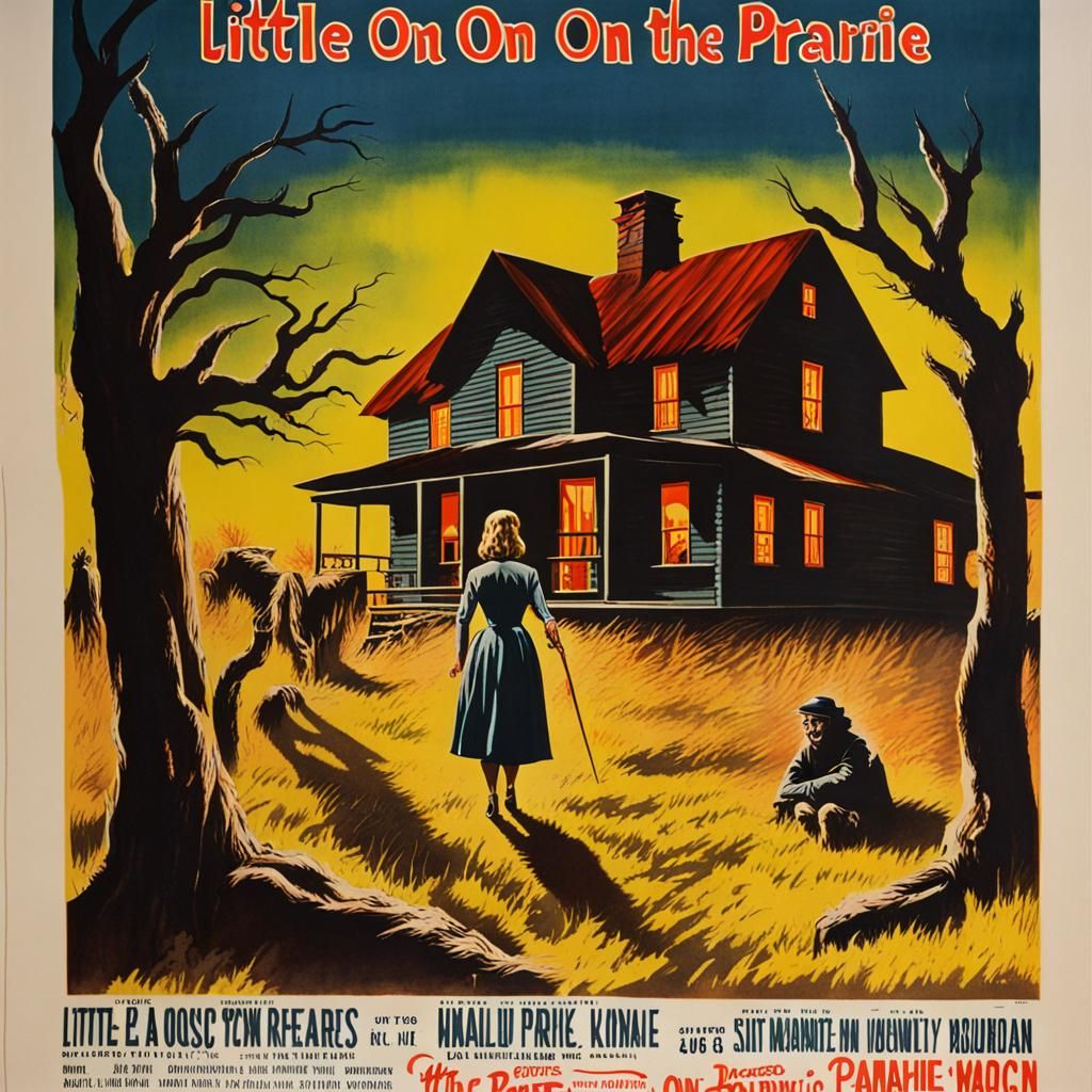 Retro Horror Movie Poster: Little House on the Prarie
