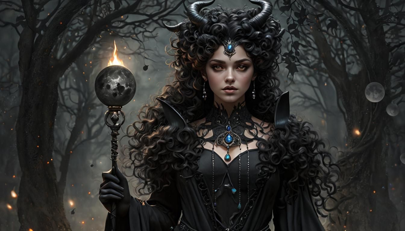 Hecate: Goddess of Magic in Gothic Art Style