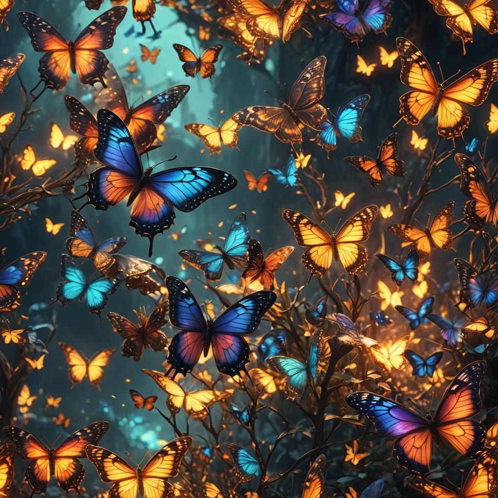 Glowing Butterfly Fantasy Concept Art