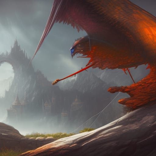 Stone Kite Grave in Detailed Matte Painting