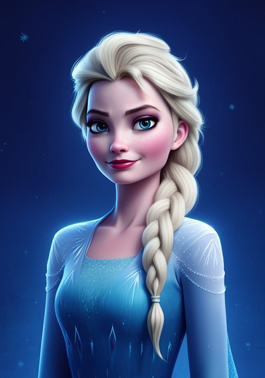 Margot Robbie as Elsa: Frozen Movie Poster