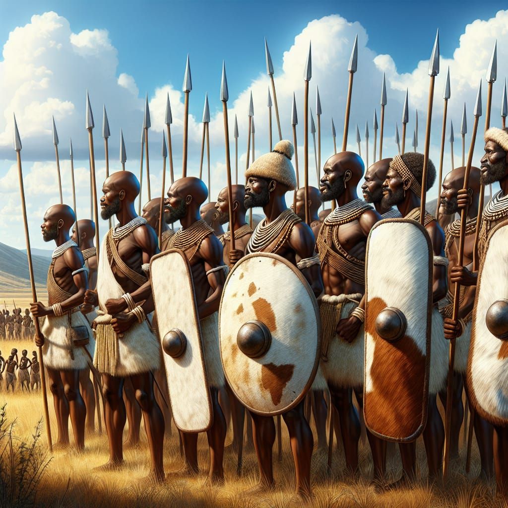 Bantu Warriors Form Classical Age Phalanx