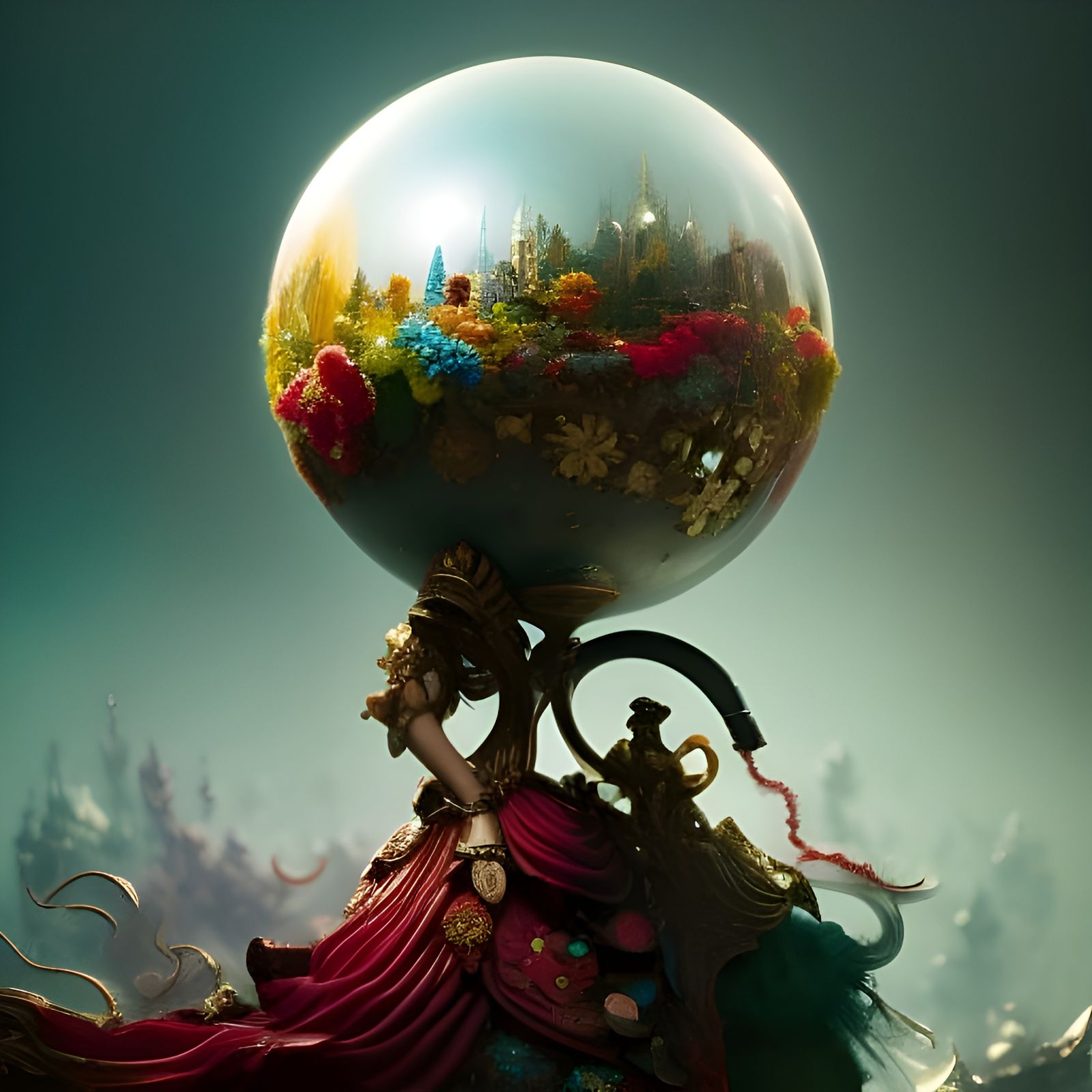 Chibi Orb in Wonderland as Fantasy Art