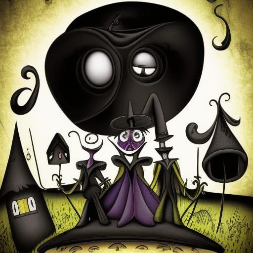 Magician's Hat: Cartoon Gothic Horror Fantasy