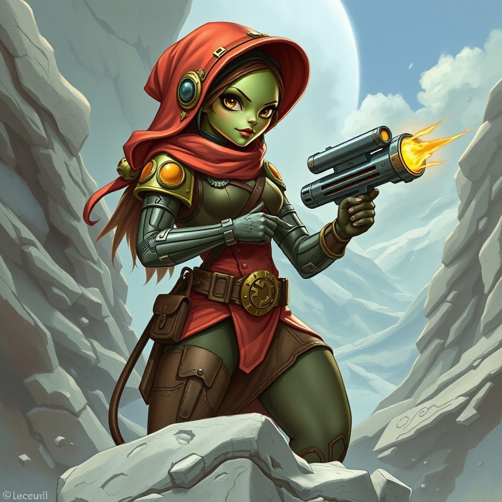 Alien Worker Trade Gaming Card Art