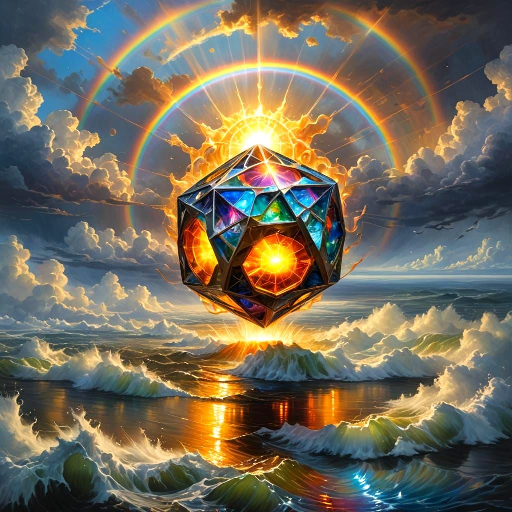 Sun Destroys River with Energy Beams: Matte Painting