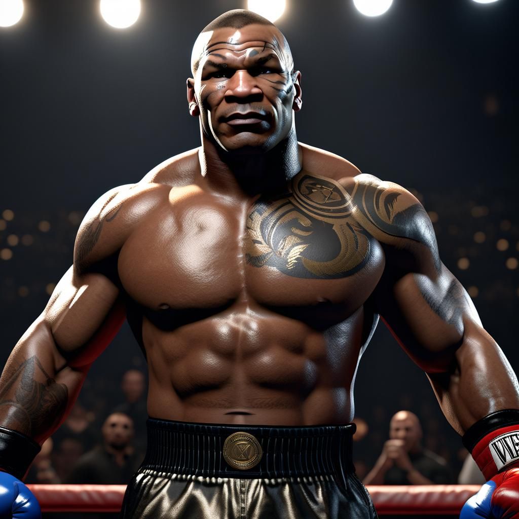 Mike Tyson in Stare down mode