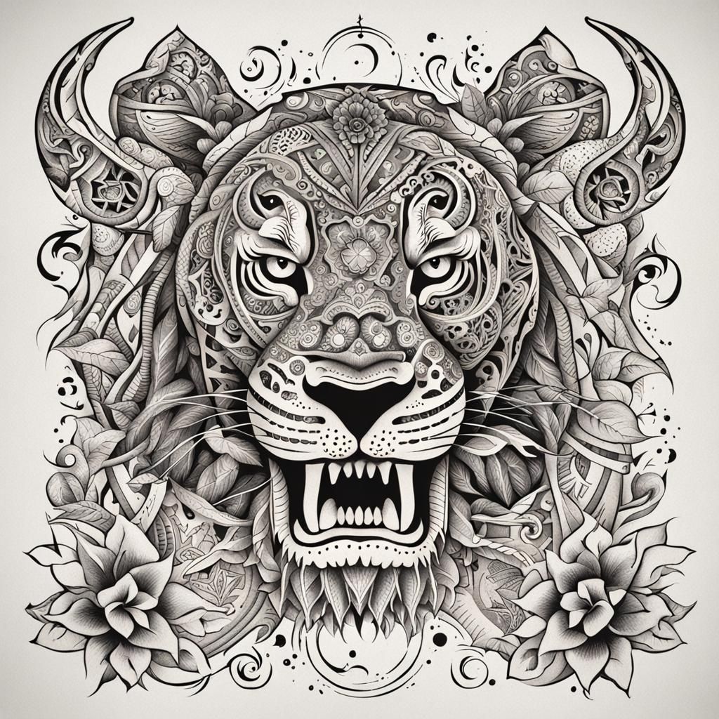 Assorted Tattoo Designs Generated by AI