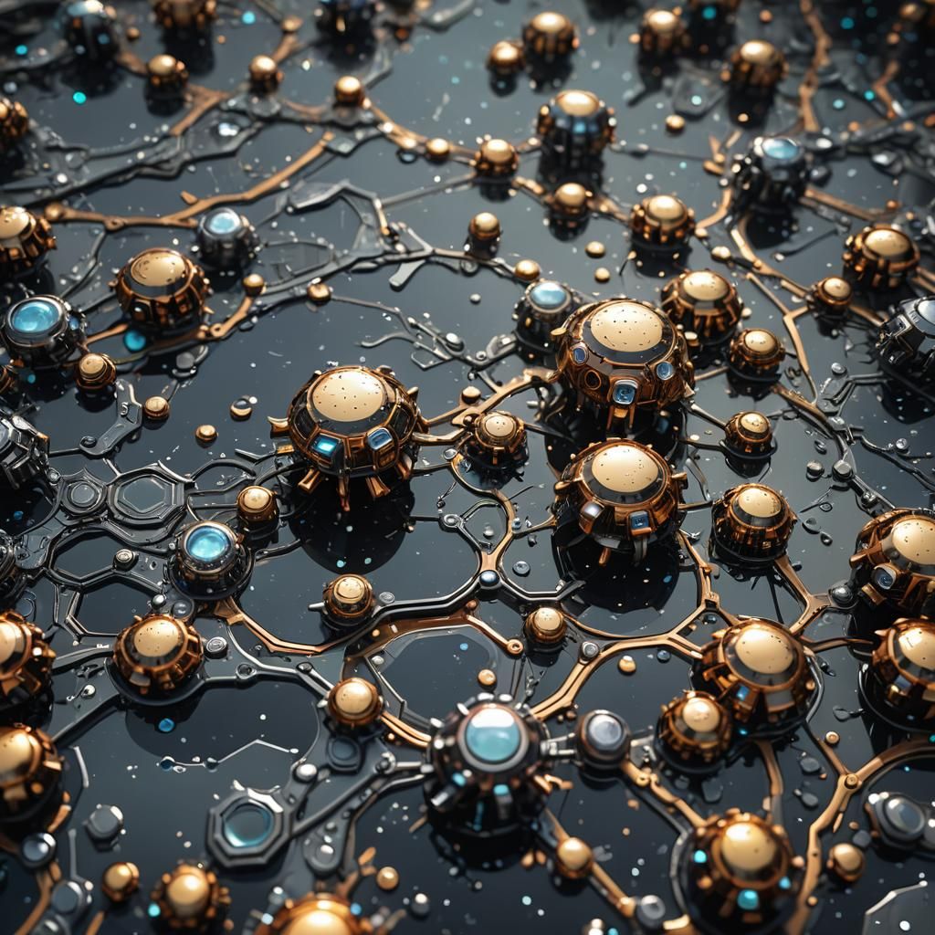 Futuristic Sci-Fi Dew Drops in 8K Resolution