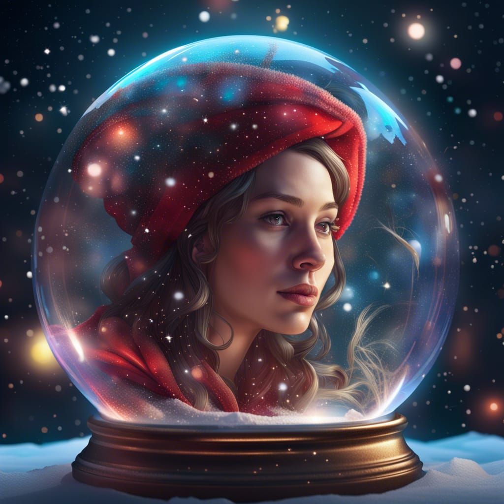 Christmas Snow Globe Portrait from Space